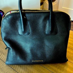 Black Burberry Medium Bowling Bag